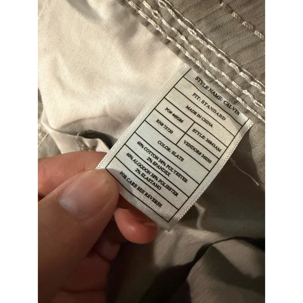 BKE Calvin Standard Fit Cargo Shorts Mens 38 Slate Gray Contrast Stitch 25843AM